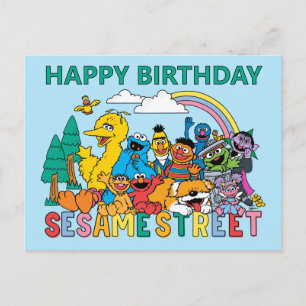 Sesame Street Regenbogenwelle Postkarte