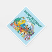 Sesame Street | Regenbogenwelle Serviette (Ecke)