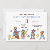 Sesame Street Rodeo Cowboy Birthday  Einladung (Vorderseite)