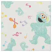 Sesame Street | Rosita Music Scribble Pattern Stoff (Nahaufnahme)