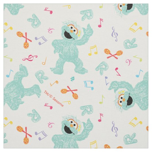 Sesame Street | Rosita Music Scribble Pattern Stoff (Muster)