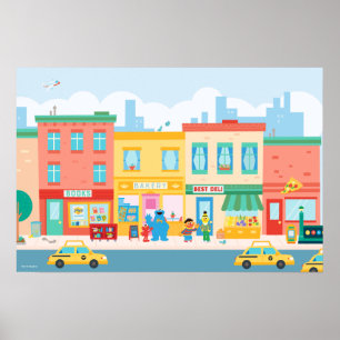 Sesame Street Sesame Street Szene Poster
