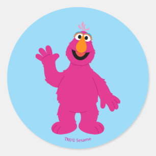 Sesame Street Telly Monster Runder Aufkleber