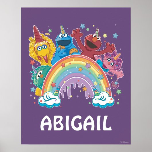 Sesame Street Unicorn Rainbow Poster (Vorne)