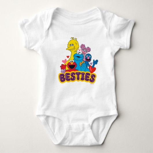Sesame Street Valentine Besties Baby Strampler (Vorderseite)