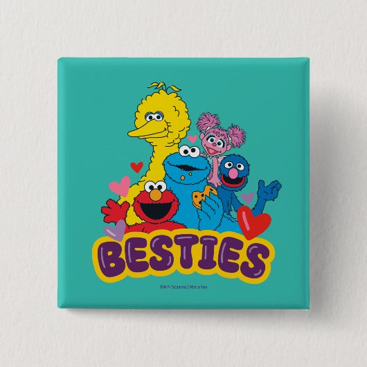 Sesame Street Valentine Besties Button (Vorderseite)