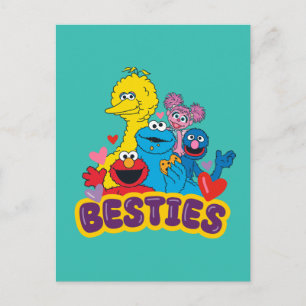 Sesame Street Valentine Besties Postkarte