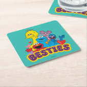 Sesame Street Valentine Besties Rechteckiger Pappuntersetzer (angewinkelt)