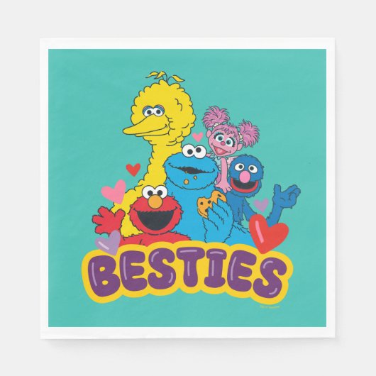 Sesame Street Valentine Besties Serviette (Vorderseite)