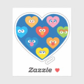 Sesame Street Valentine Hearts Pattern Aufkleber (Blatt)