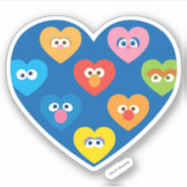 Sesame Street Valentine Hearts Pattern Aufkleber (Vorderseite)