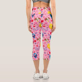 Sesame Street Valentine Hearts Pattern Capri Leggings (Rückseite)