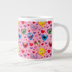 Sesame Street Valentine Hearts Pattern Jumbo-Tasse