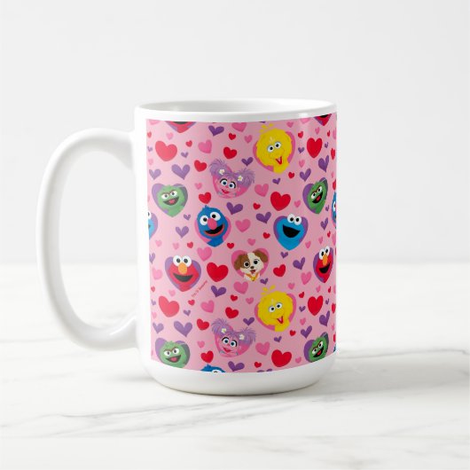 Sesame Street Valentine Hearts Pattern Kaffeetasse (Links)