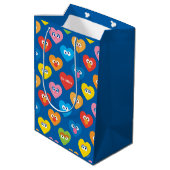 Sesame Street Valentine Hearts Pattern Mittlere Geschenktüte (Rückseite Schrägansicht)