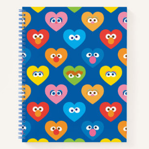 Sesame Street Valentine Hearts Pattern Notizblock