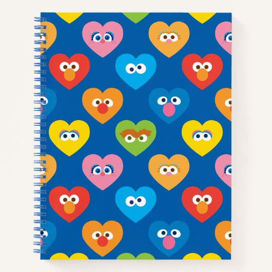 Sesame Street Valentine Hearts Pattern Notizblock (Vorderseite)