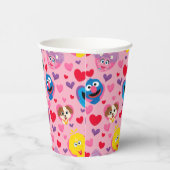 Sesame Street Valentine Hearts Pattern Pappbecher (Rechts)