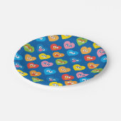 Sesame Street Valentine Hearts Pattern Pappteller (Schrägansicht)