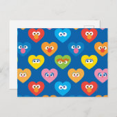 Sesame Street Valentine Hearts Pattern Postkarte (Vorne/Hinten)