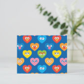 Sesame Street Valentine Hearts Pattern Postkarte (Stehend Vorderseite)