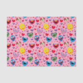 Sesame Street Valentine Hearts Pattern Seidenpapier (Vorderseite)