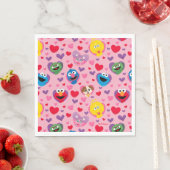 Sesame Street Valentine Hearts Pattern Serviette (Beispiel)