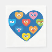 Sesame Street Valentine Hearts Pattern Serviette (Vorderseite)