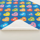 Sesame Street Valentine Hearts Pattern Sherpadecke (3/4)