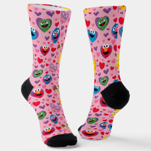 Sesame Street Valentine Hearts Pattern Socken