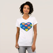 Sesame Street Valentine Hearts Pattern T-Shirt (Vorne ganz)