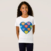 Sesame Street Valentine Hearts Pattern T-Shirt (Vorne ganz)