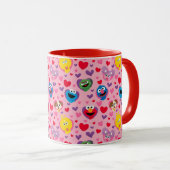Sesame Street Valentine Hearts Pattern Tasse (VorderseiteRechts)