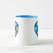 Sesame Street Valentine Hearts Pattern Tasse (Zentrum)