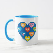 Sesame Street Valentine Hearts Pattern Tasse (Links)