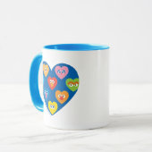 Sesame Street Valentine Hearts Pattern Tasse (Vorderseite Links)