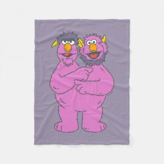 Sesame Street Zwei-Köpfe-Monster Fleecedecke (Vorderseite)