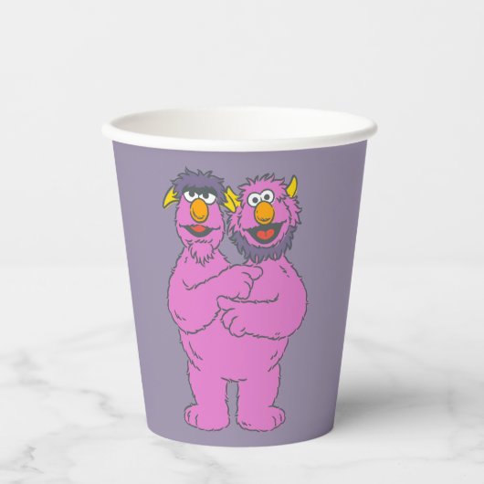 Sesame Street Zwei-Köpfe-Monster Pappbecher (Vorderseite)