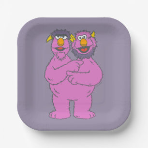 Sesame Street Zwei-Köpfe-Monster Pappteller
