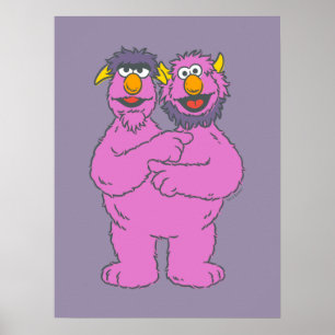 Sesame Street Zwei-Köpfe-Monster Poster