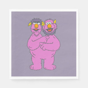 Sesame Street Zwei-Köpfe-Monster Serviette