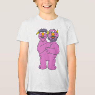 Sesame Street Zwei-Köpfe-Monster Tri-Blend Shirt