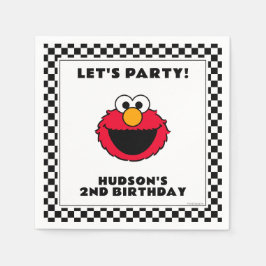 Sesame Street's Elmo Checkerboard Birthday Serviette
