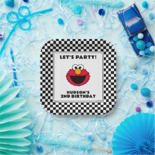 Sesame Street's Elmo Schachbrett-Geburtstag Pappteller