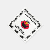 Sesame Street's Elmo Schachbrett-Geburtstag Serviette (Ecke)