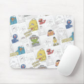 Sesame StreetVintage Comic Pattern Mousepad (Mit Mouse)