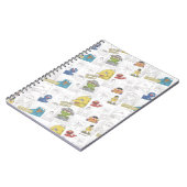 Sesame StreetVintage Comic Pattern Notizblock (Linke Seite)