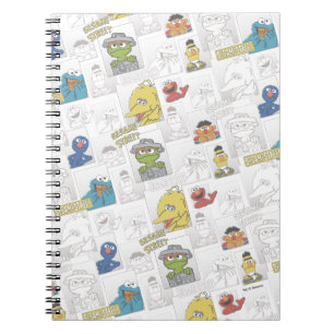 Sesame StreetVintage Comic Pattern Notizblock