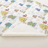 Sesame StreetVintage Comic Pattern Sherpadecke (3/4)