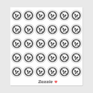 Sesamfreie Hochzeitsplatzkarte Mini-Nahrungsmittel Aufkleber